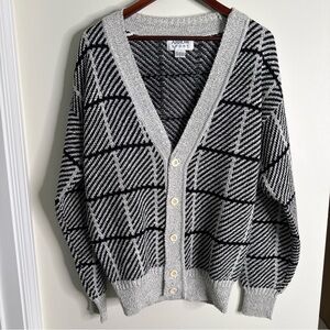 Vintage Arrow Sport Eclectic Grandpa Cozy Button Front Cardigan Size Medium